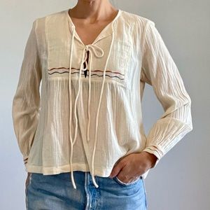Parisian Brand Nice Things Cotton Gauze Blouse